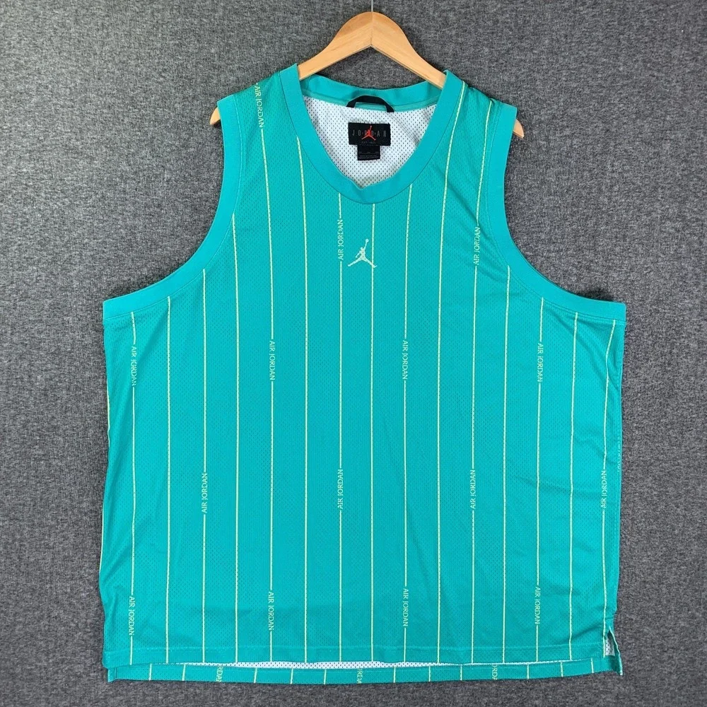 Jordan Teal Green Pinstripe Basketball Jersey and Shorts Set
